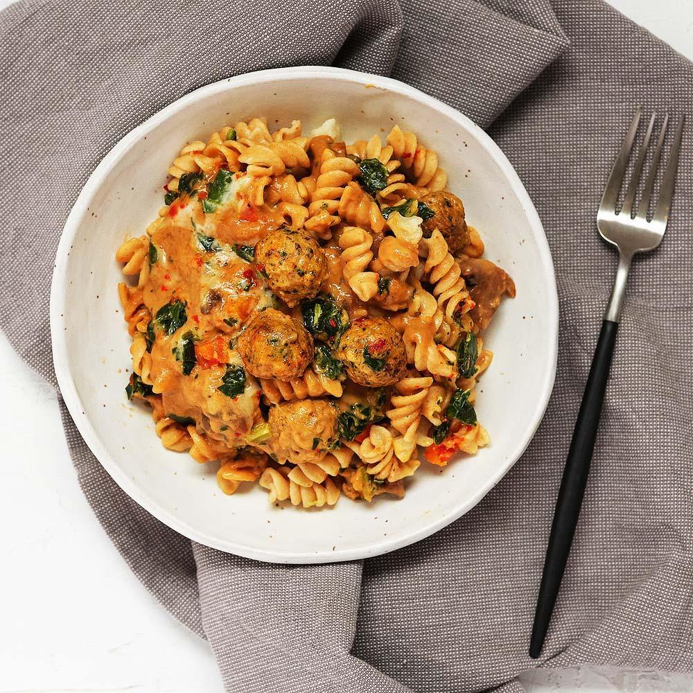 Stroganoff Pasta with Chicken Meatballs - Image 2